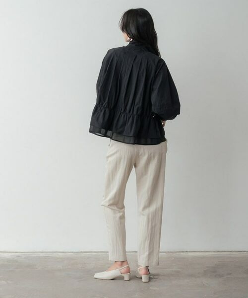 GALLEST / ギャレスト レザーブルゾン・ジャケット | シャーリングペプラムブルゾン | 詳細13