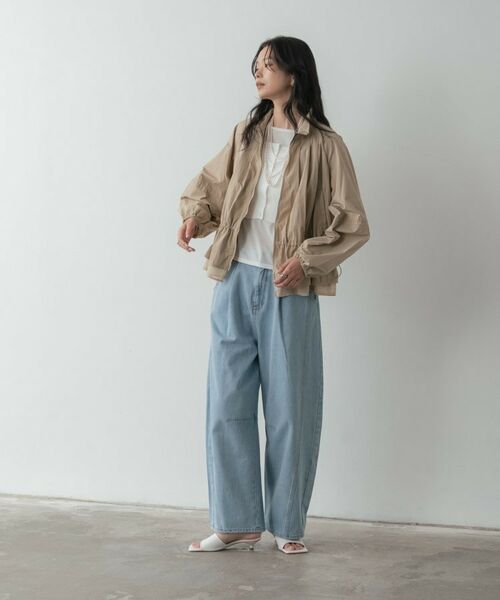 GALLEST / ギャレスト レザーブルゾン・ジャケット | シャーリングペプラムブルゾン | 詳細2