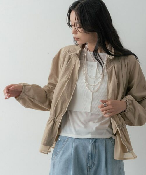 GALLEST / ギャレスト レザーブルゾン・ジャケット | シャーリングペプラムブルゾン | 詳細5