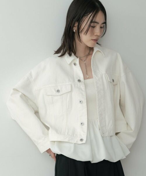 GALLEST / ギャレスト Gジャン・デニムジャケット | ボックスデニムジャケット（ホワイト(001)）
