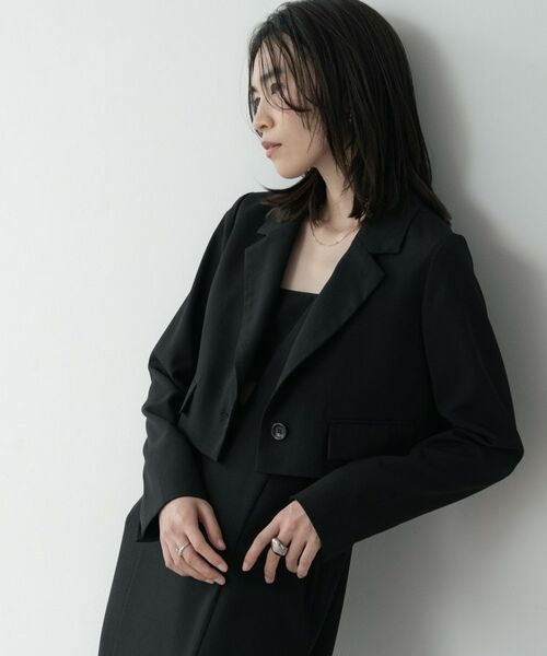 GALLEST / ギャレスト テーラードジャケット | クロップドジャケット（ブラック(019)）