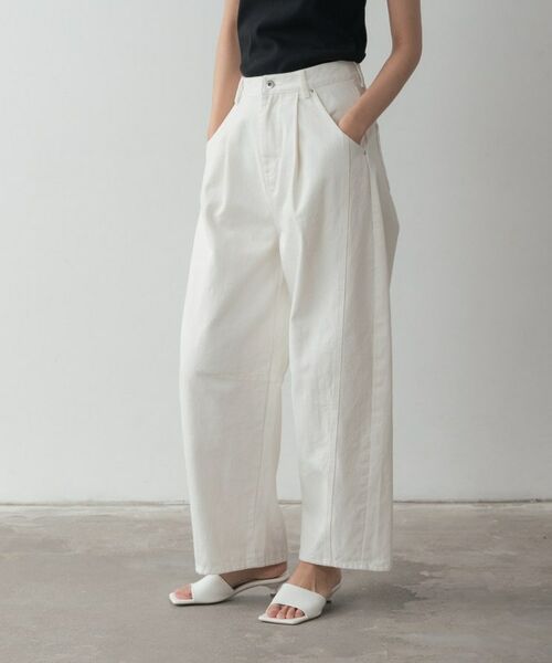 GALLEST / ギャレスト デニムパンツ | バレルデニムパンツ（ホワイト(001)）