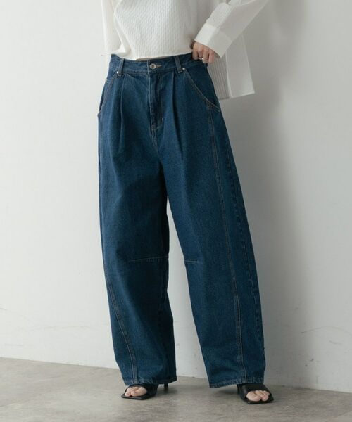 GALLEST / ギャレスト デニムパンツ | バレルデニムパンツ（ネイビー(094)）