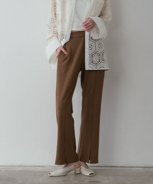GALLEST / ギャレスト パンツ | スリットフレアスキニーパンツ（ブラウン(044)）