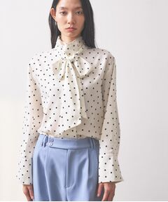 GALLEST / ギャレスト シャツ・ブラウス | 【オケージョン】サテンドットボウタイブラウス