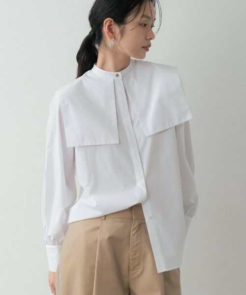 GALLEST / ギャレスト シャツ・ブラウス | ビッグカラーシャツ（ホワイト(001)）