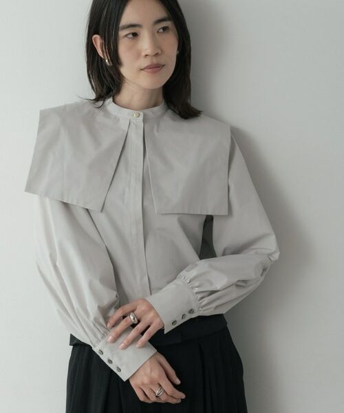 GALLEST / ギャレスト シャツ・ブラウス | ビッグカラーシャツ（ライトグレー(011)）