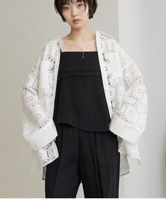 GALLEST / ギャレスト シャツ・ブラウス | 幾何柄レースビッグシャツ