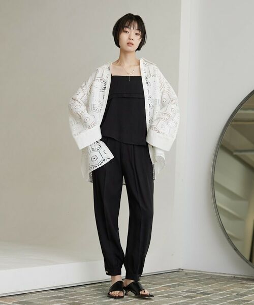 GALLEST / ギャレスト シャツ・ブラウス | 幾何柄レースビッグシャツ | 詳細1