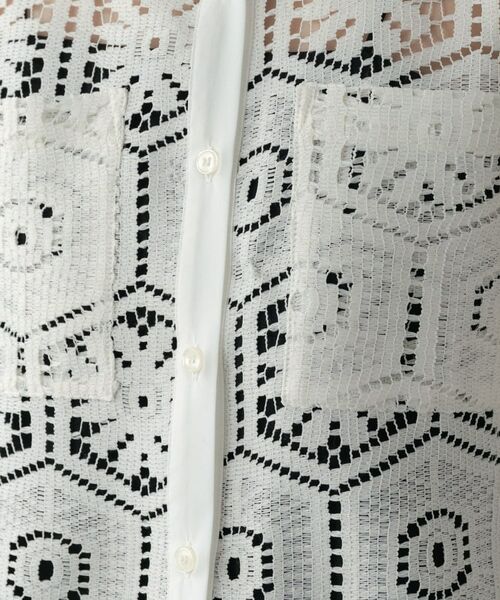 GALLEST / ギャレスト シャツ・ブラウス | 幾何柄レースビッグシャツ | 詳細10