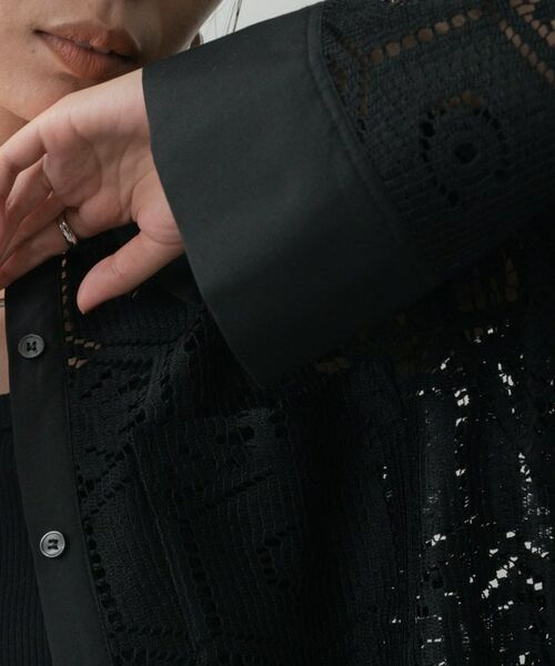 GALLEST / ギャレスト シャツ・ブラウス | 幾何柄レースビッグシャツ | 詳細19