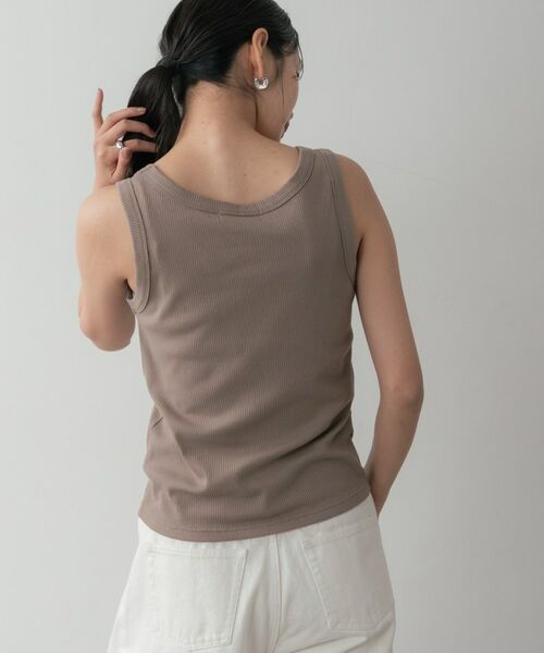 GALLEST / ギャレスト キャミソール・チューブトップ | ロゴ刺繍リブタンクトップ | 詳細10