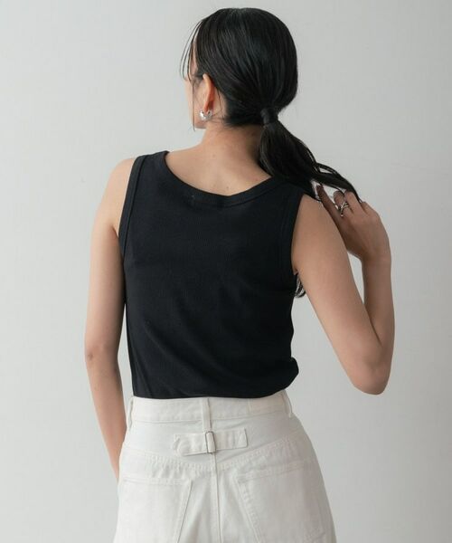 GALLEST / ギャレスト キャミソール・チューブトップ | ロゴ刺繍リブタンクトップ | 詳細14