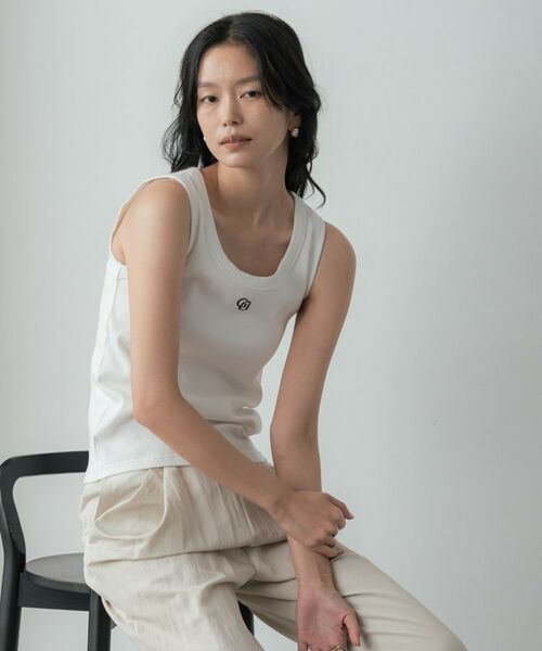 GALLEST / ギャレスト キャミソール・チューブトップ | ロゴ刺繍リブタンクトップ | 詳細6