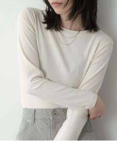 GALLEST / ギャレスト カットソー | バックオープンリブ長袖Tシャツ