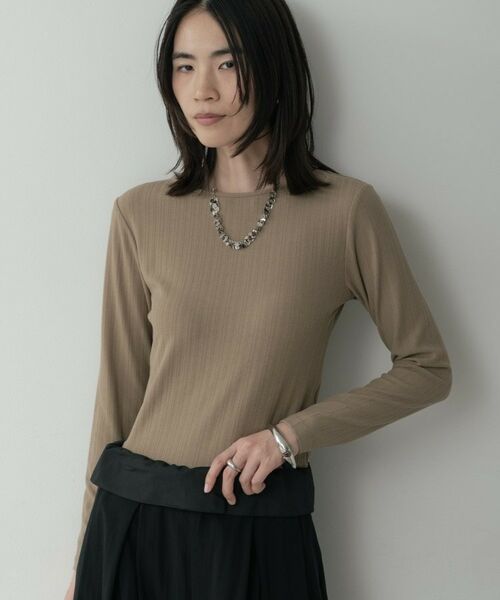 GALLEST / ギャレスト カットソー | バックオープンリブ長袖Tシャツ | 詳細10