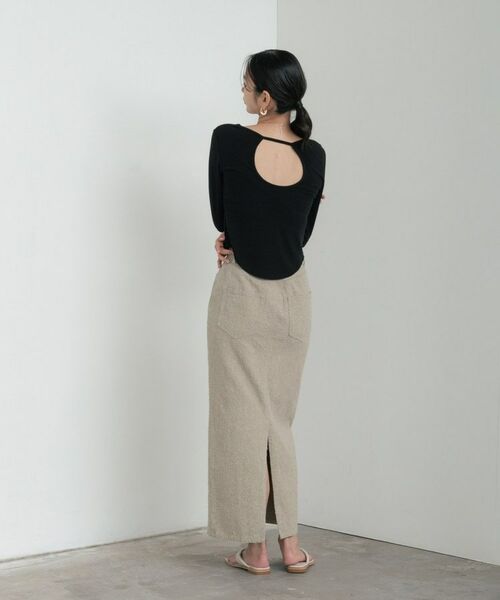 GALLEST / ギャレスト カットソー | バックオープンリブ長袖Tシャツ | 詳細12