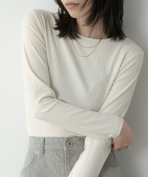 GALLEST / ギャレスト カットソー | バックオープンリブ長袖Tシャツ | 詳細3