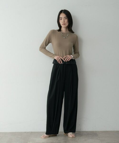 GALLEST / ギャレスト カットソー | バックオープンリブ長袖Tシャツ | 詳細7