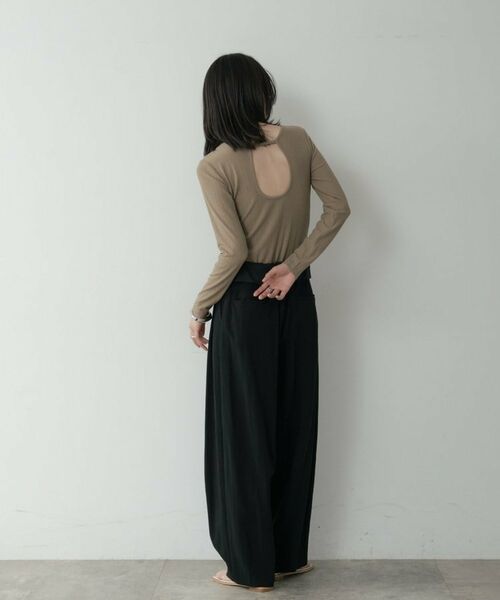 GALLEST / ギャレスト カットソー | バックオープンリブ長袖Tシャツ | 詳細8