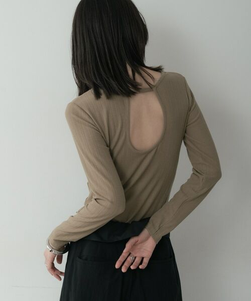 GALLEST / ギャレスト カットソー | バックオープンリブ長袖Tシャツ | 詳細9