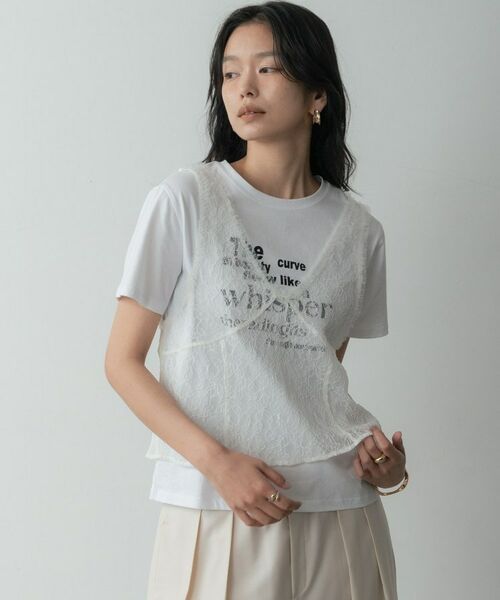 GALLEST / ギャレスト Tシャツ | メッセージプリントクルーネックTシャツ（ホワイト(001)）