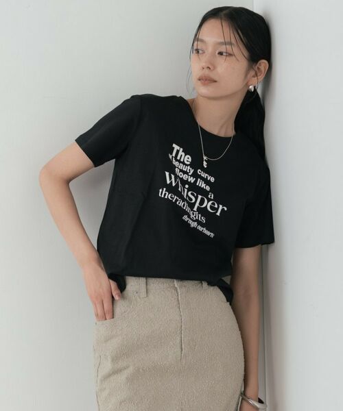 GALLEST / ギャレスト Tシャツ | メッセージプリントクルーネックTシャツ（ブラック(019)）