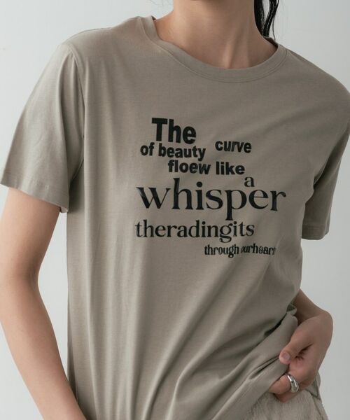 GALLEST / ギャレスト Tシャツ | メッセージプリントクルーネックTシャツ（オリーブグリーン(026)）