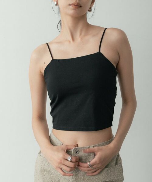 GALLEST / ギャレスト キャミソール・チューブトップ | カップ付きクロップドキャミ（ブラック(019)）