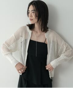 GALLEST / ギャレスト カーディガン・ボレロ | クルーネックメッシュカーディガン