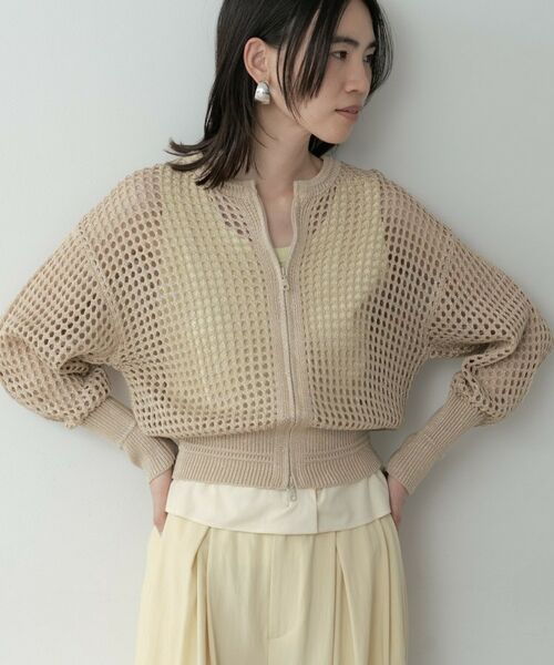 GALLEST / ギャレスト カーディガン・ボレロ | クルーネックメッシュカーディガン | 詳細15