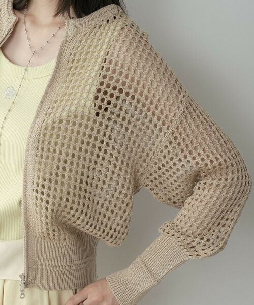 GALLEST / ギャレスト カーディガン・ボレロ | クルーネックメッシュカーディガン | 詳細16