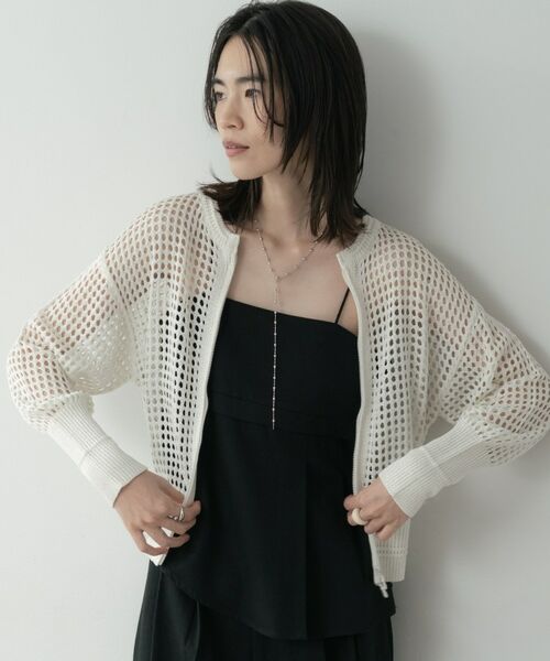 GALLEST / ギャレスト カーディガン・ボレロ | クルーネックメッシュカーディガン | 詳細3