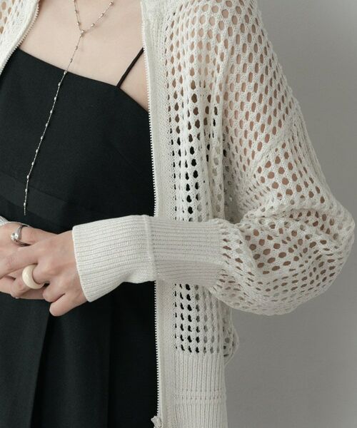 GALLEST / ギャレスト カーディガン・ボレロ | クルーネックメッシュカーディガン | 詳細5