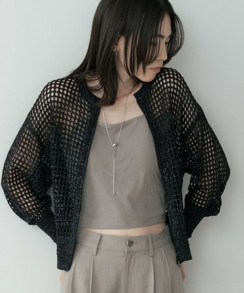 GALLEST / ギャレスト カーディガン・ボレロ | クルーネックメッシュカーディガン | 詳細8