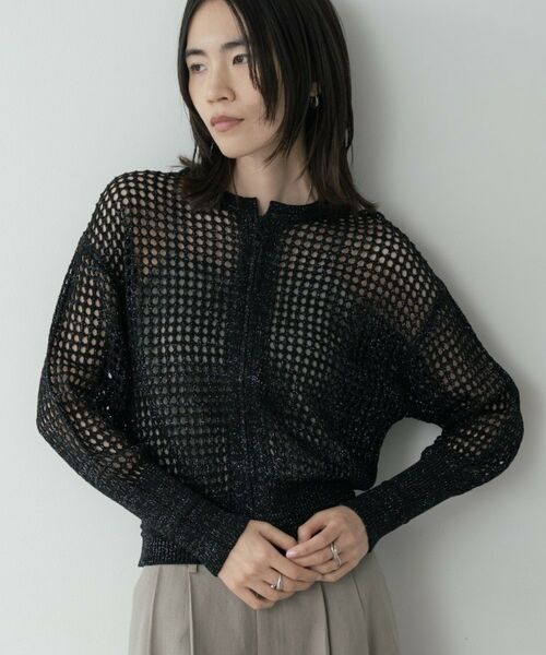 GALLEST / ギャレスト カーディガン・ボレロ | クルーネックメッシュカーディガン | 詳細9