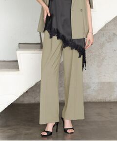 GALLEST / ギャレスト パンツ | Comfy SET UP｜イージーストレートワイドパンツ【セットアップ対応／通勤／カセット服／接触冷感／UVカット】