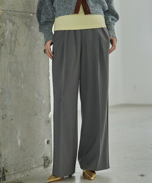 GALLEST / ギャレスト パンツ | Comfy SET UP｜イージーサイドラインワイドパンツ【セットアップ対応／通勤／カセット服／接触冷感／UVカット】 | 詳細20