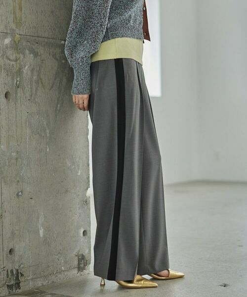 GALLEST / ギャレスト パンツ | Comfy SET UP｜イージーサイドラインワイドパンツ【セットアップ対応／通勤／カセット服／接触冷感／UVカット】 | 詳細21
