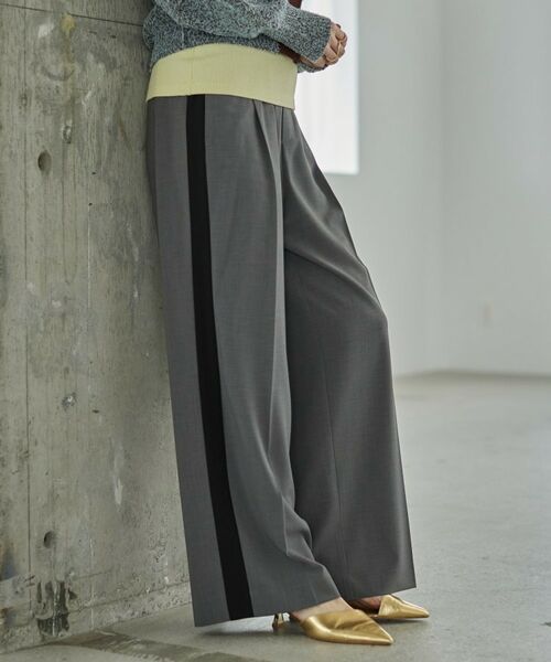 GALLEST / ギャレスト パンツ | Comfy SET UP｜イージーサイドラインワイドパンツ【セットアップ対応／通勤／カセット服／接触冷感／UVカット】 | 詳細22