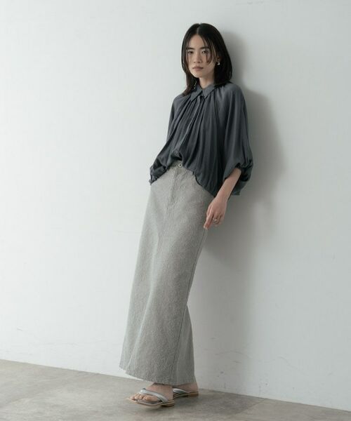 GALLEST / ギャレスト ロング・マキシ丈スカート | グレイニーコットンタイトスカート | 詳細10