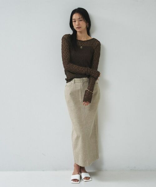 GALLEST / ギャレスト ロング・マキシ丈スカート | グレイニーコットンタイトスカート | 詳細23