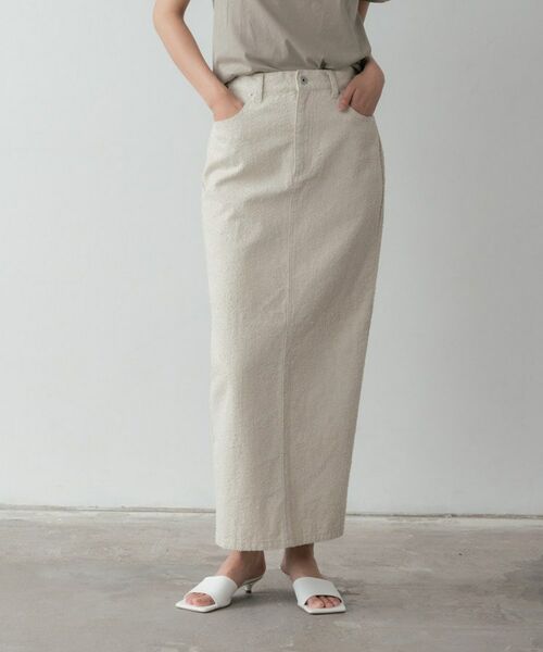 GALLEST / ギャレスト ロング・マキシ丈スカート | グレイニーコットンタイトスカート(オフホワイト(003))