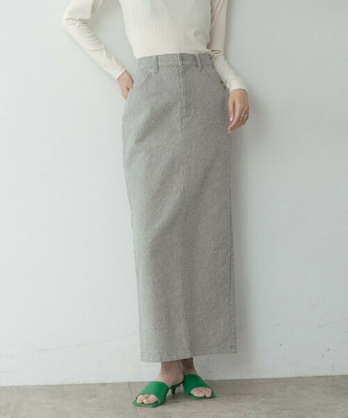 GALLEST / ギャレスト ロング・マキシ丈スカート | グレイニーコットンタイトスカート(グレー(012))