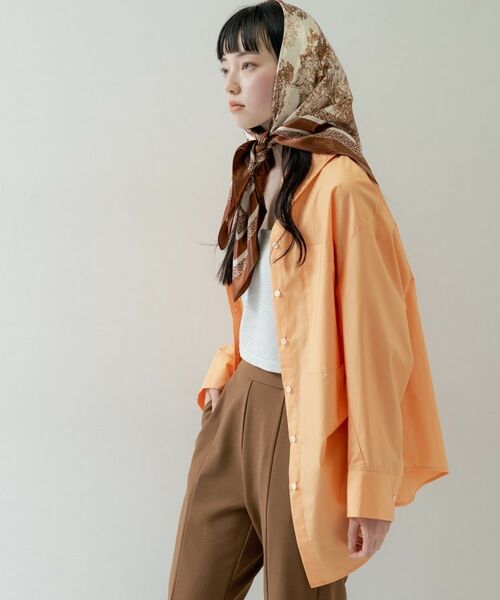 GALLEST / ギャレスト シャツ・ブラウス | Timeless｜ビッグポケットフォルムシャツ（オレンジ(065)）