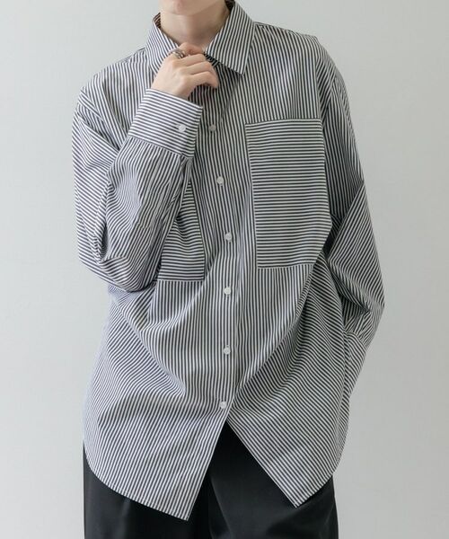 GALLEST / ギャレスト シャツ・ブラウス | Timeless｜ビッグポケットフォルムシャツ（ブラック(319)）