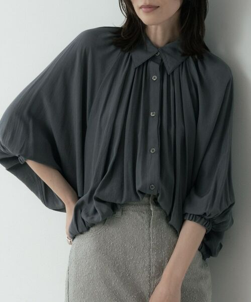 GALLEST / ギャレスト シャツ・ブラウス | バルーンシアーブラウス（チャコールグレー(013)）