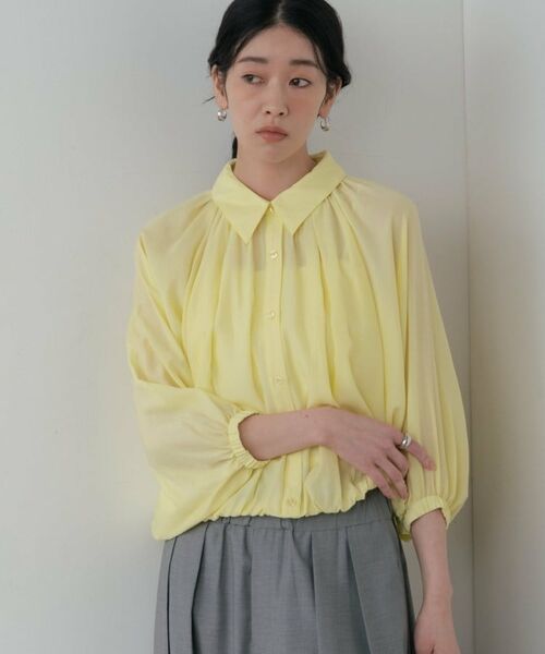 GALLEST / ギャレスト シャツ・ブラウス | バルーンシアーブラウス（イエロー(032)）