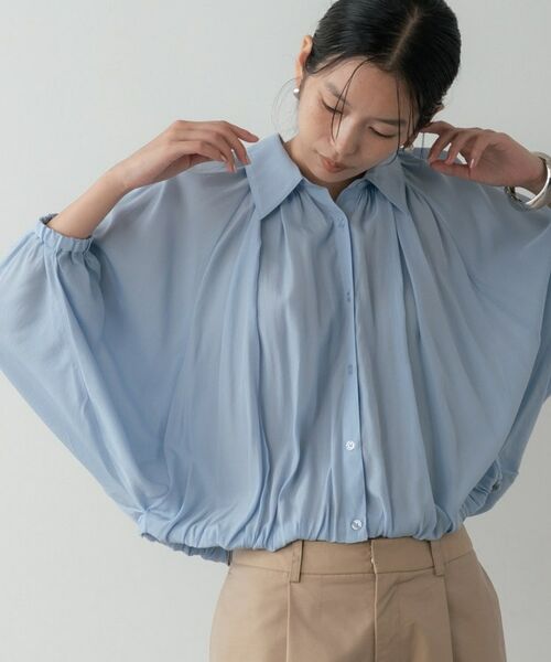 GALLEST / ギャレスト シャツ・ブラウス | バルーンシアーブラウス（ブルー(091)）