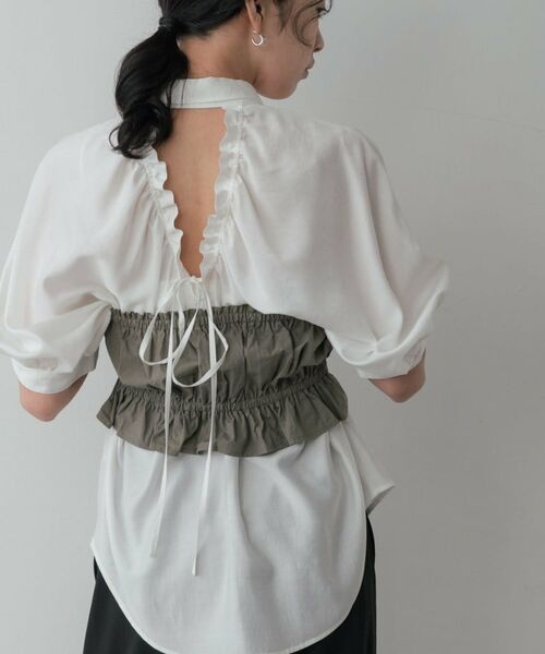 GALLEST / ギャレスト シャツ・ブラウス | シャーリングチューブトップ | 詳細4